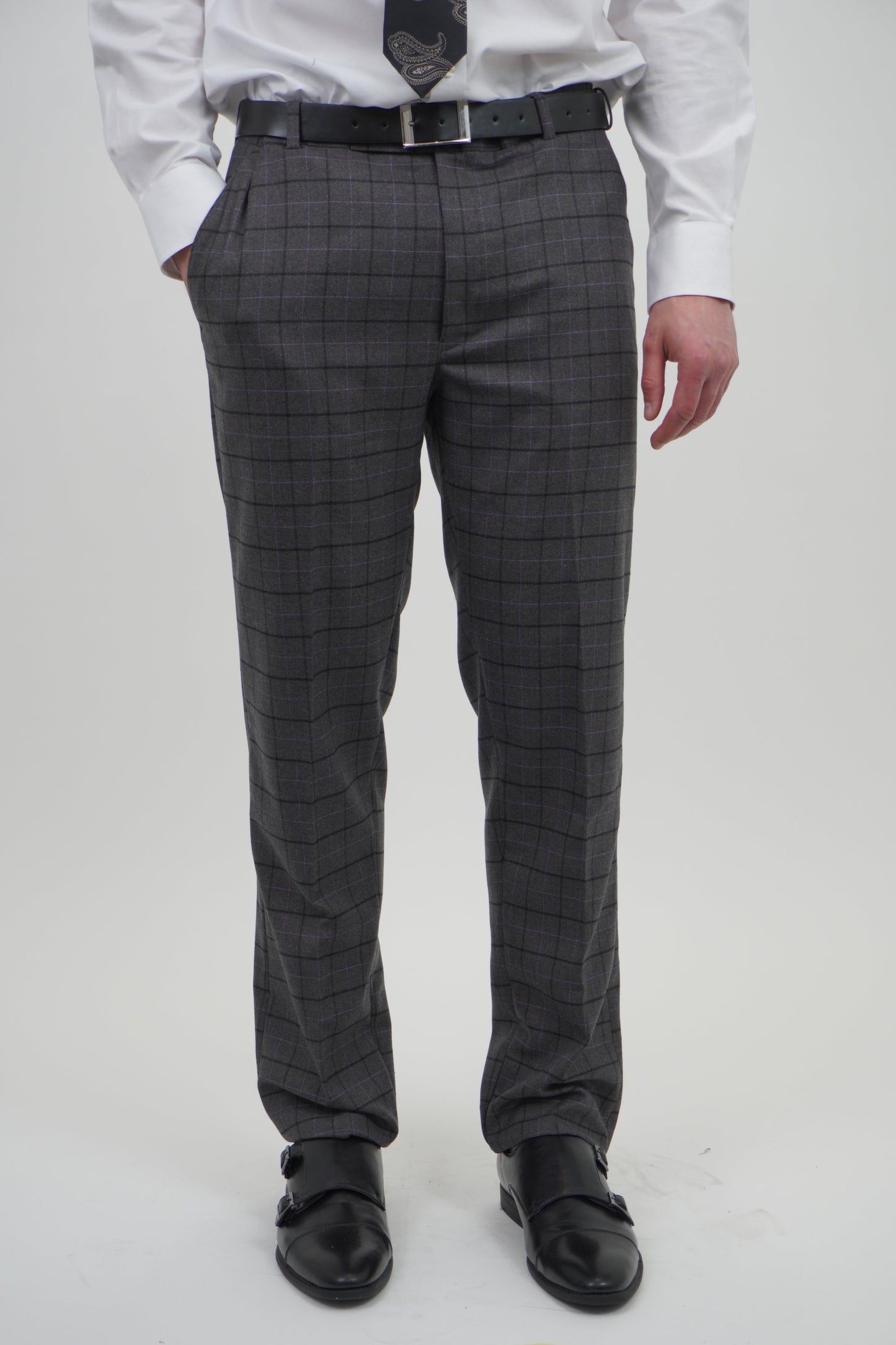Preston Men's Grey 3 Piece Tweed Suit