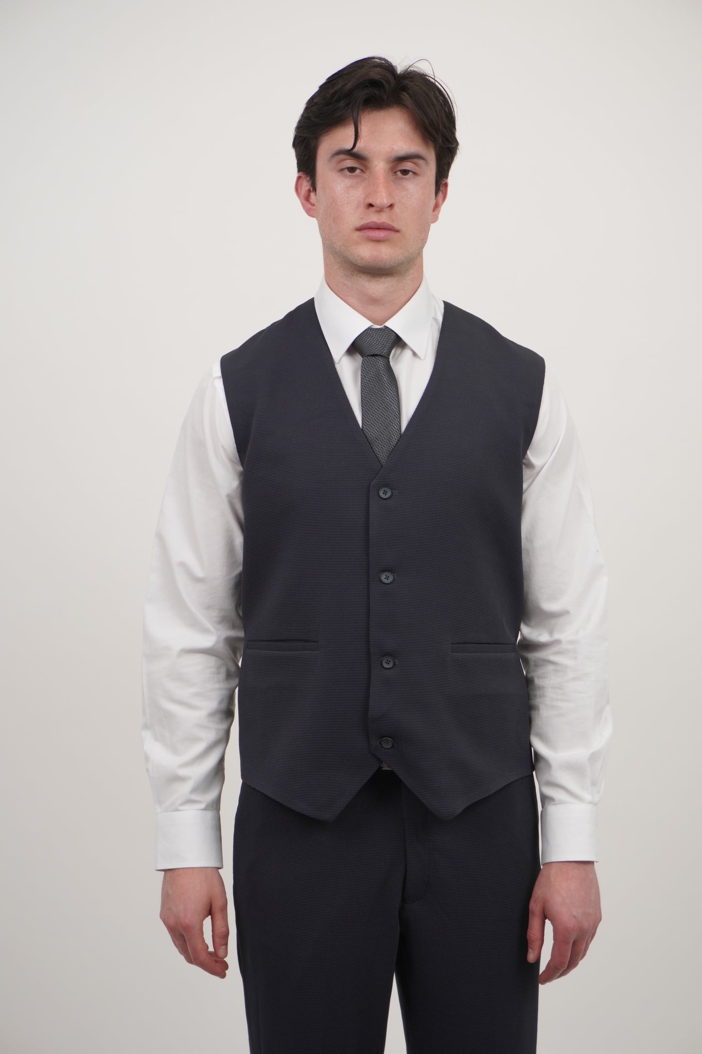 Ashton Men's 3 Piece Dark Grey Suit