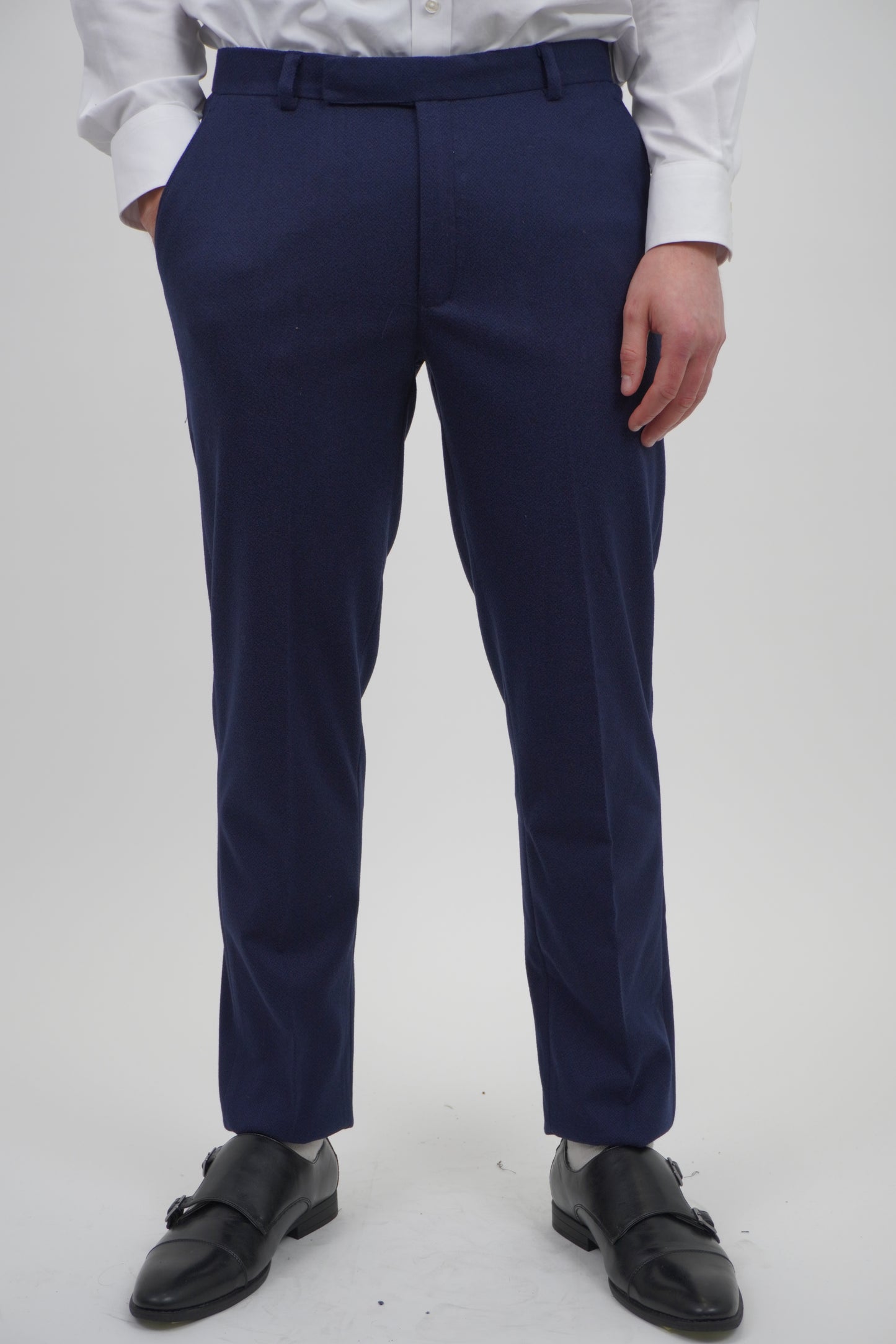 Men's Blue 3 Piece Tweed Suit