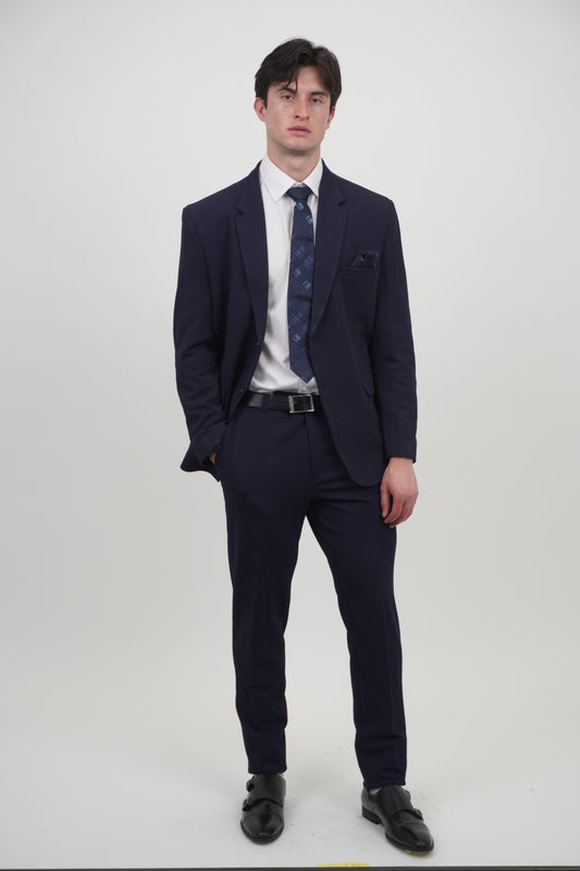 Ashton Mens 2 Piece Navy Blue Suit