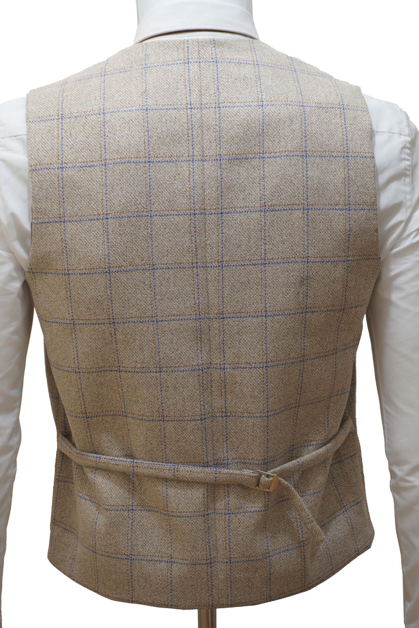 Mens 3 Piece Beige Tweed Suit