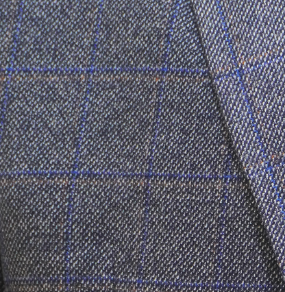 Mens 3 Piece Light Blue Tweed Suit