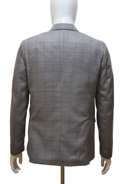 Mens 3 Piece Light Grey Tweed Suit