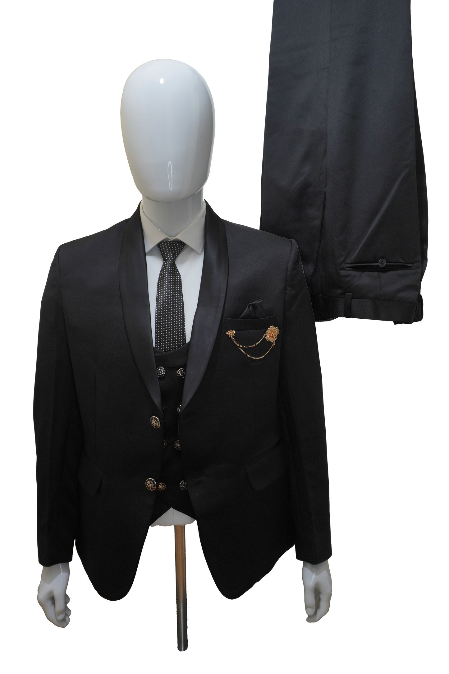 Mens 3 Piece Black Tuxedo