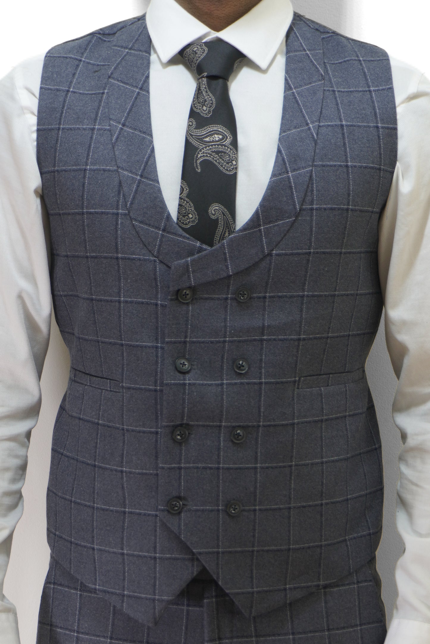 Preston Men's Grey 3 Piece Tweed Suit