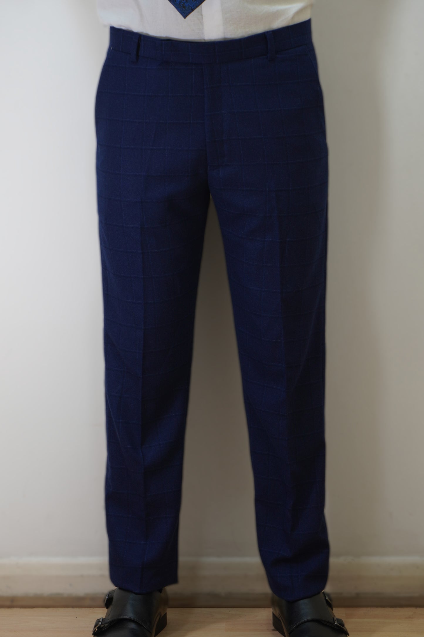 Preston Men's Blue 3 Piece Tweed Suit