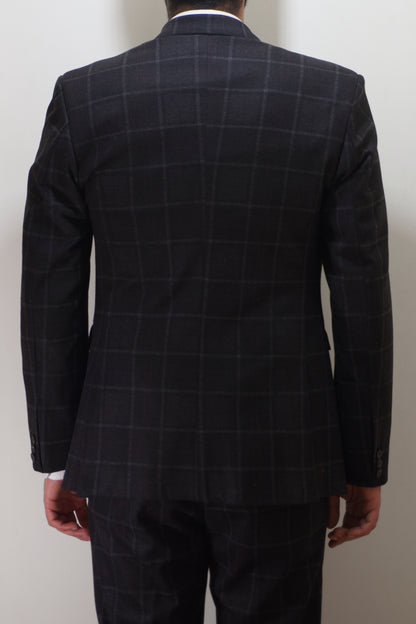 Preston Men's Black 3 Piece Tweed Suit