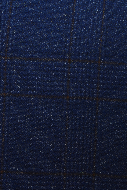 Mens 3 Piece Blue Tweed Suit