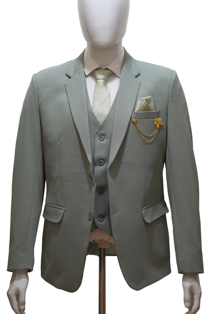 Mens 3 Piece Teal Suit