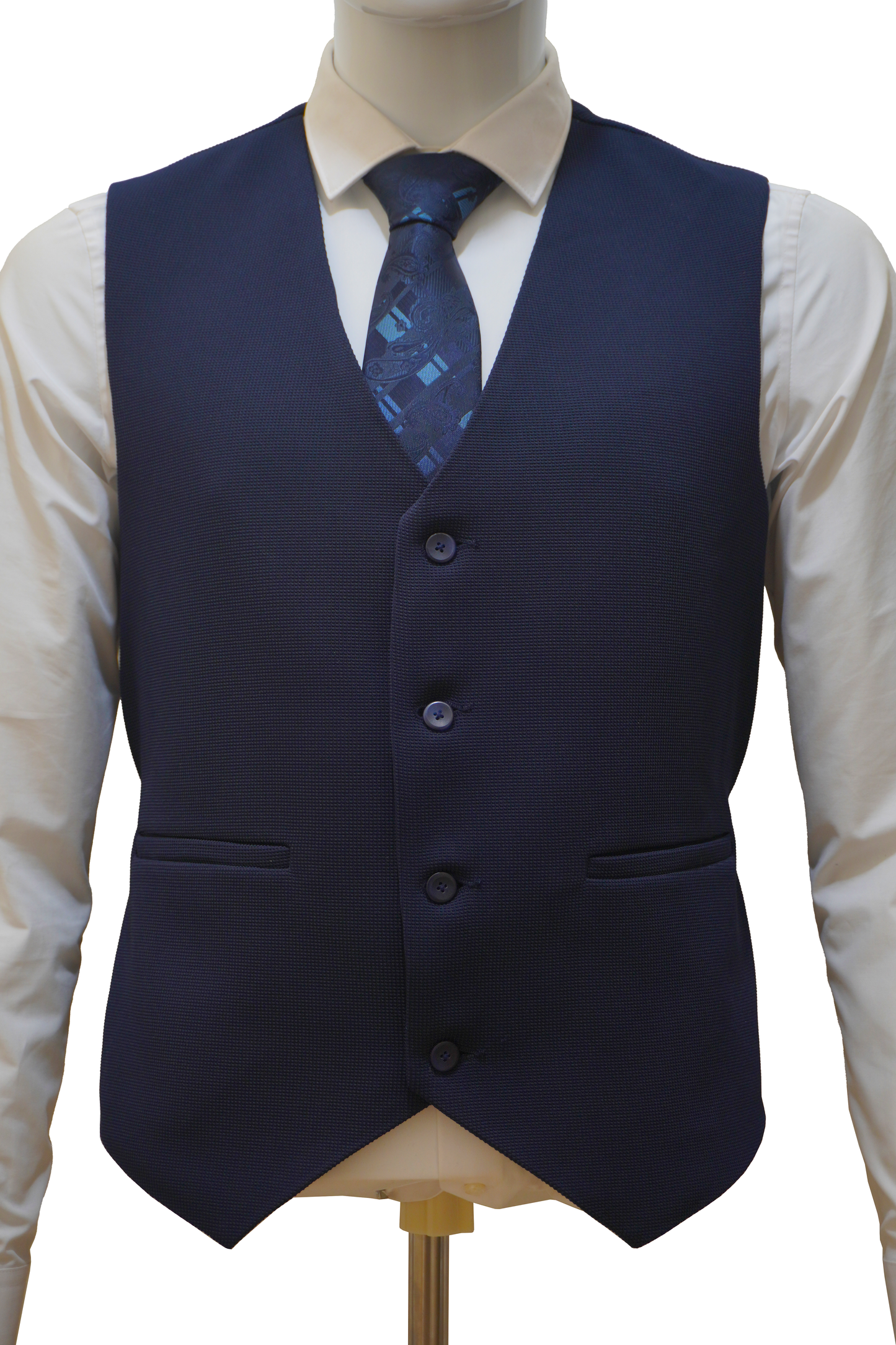 Mens 3 Piece Navy Blue Suit