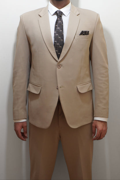 Ashton Men's 2 Piece Beige Suit