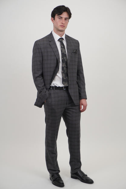 Preston Men's Grey 2 Piece Tweed Suit
