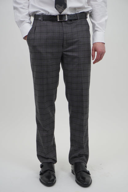 Preston Men's Grey 3 Piece Tweed Suit