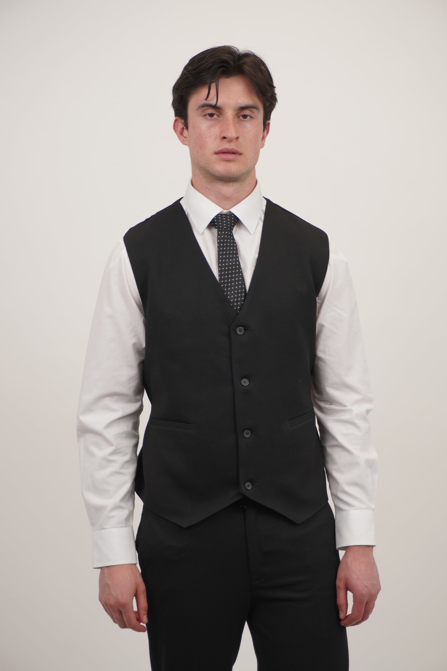 Ashton Men's 3 Piece Black Suit